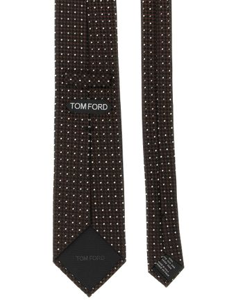 Tom Ford Polka-Dot Mulberry Silk Necktie - Brown