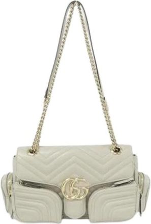 Gucci Pre-owned Shoulder Bags, female, Gray, Size: ONE SIZE Pre-owned Vintage Shoulder Bag