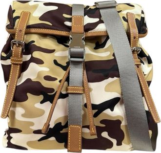 Prada Brown Nylon Shoulder Bag (Pre-Owned)