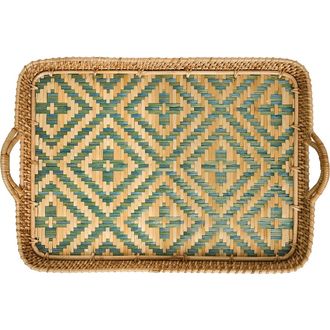 Juliska Villa Seville Wicker Tray in Chambray at Nordstrom