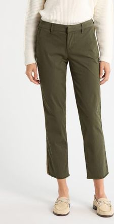 Frank & Eileen Wicklow Crop Chinos in Army Tuxedo Gold Stripe at Nordstrom, Size 14