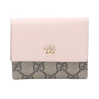Gucci Pre-owned Wallets, female, Multicolor, Size: ONE SIZE Pre-owned Double G Bicolor Mini Wallet GG Supreme Tri Fold Wallet