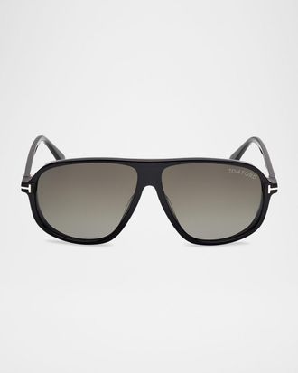 Tom Ford Men & apos;s Guillaume Acetate Aviator Sunglasses