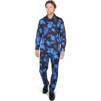 Lords of Harlech Norman Button-Up Shirt in Softbloom Navy at Nordstrom, Size Xx-Large