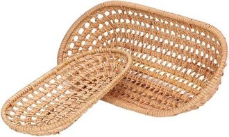 OEM Cesta Para Pan, 2 Cestas Grandes Para Pan, Cestas De Almacenamiento De Rat&aacute;n Hechas A Mano, Excelentes Cestas Para Dulces