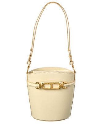 Tom Ford Logo Small Leather Bucket Bag