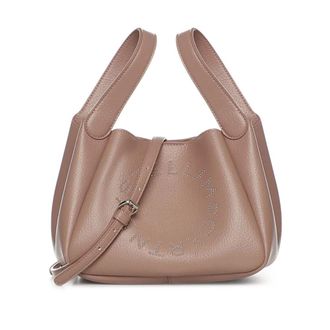 Stella McCartney Stella McCartney, Handbags, female, Pink, Size: ONE SIZE Logo Double Top Handle Crossbody Bag