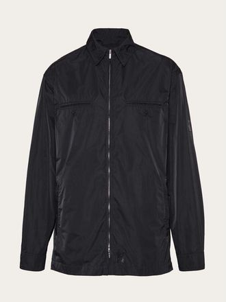Ferragamo Logo Patch Polyester Windbreaker, Brand Size 48 (US Size 38)