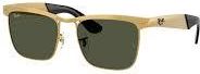 Ray-Ban Wayfarer Deluxe Green Square Ladies Sunglasses RB3875 927633 53