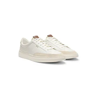 BOSS Leather sneakers with suede trims