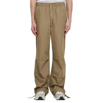 Urban Classics Heren Popeline Wijde Broek (Khaki)