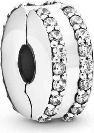 Pandora Double Lined Pave Clip Charm