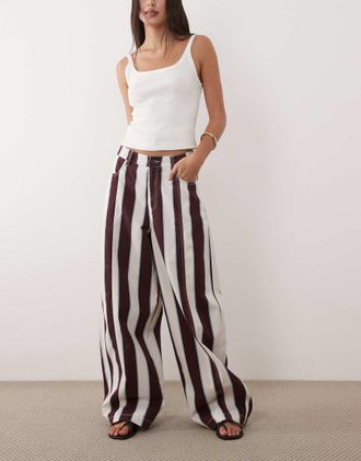 Asos Pantaloni bombati a righe-Multicolore