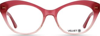 Velvet Eyewear Minnie 54mm Cat Eye Optical Glasses in Gradient Red at Nordstrom
