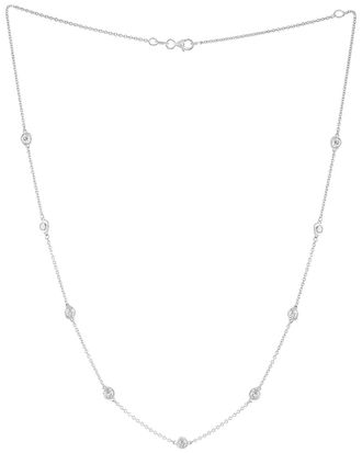 Diana M. Jewels Fine Jewelry 14K 1.10 Ct. Tw. Diamond Station Necklace