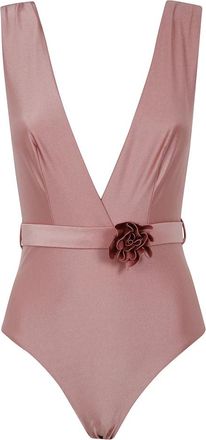 Zimmermann Lucky Plunge Flower 1PC Badpak - Dames - Badpakken - Roze - M - Badmode