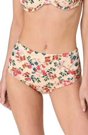 Andie Swim High Waist Bikini Bottoms in Riviera Floral at Nordstrom, Size X-Large