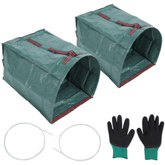 OEM Bolsa De Jard&iacute;n Alargada Crezuo De Gran Capacidad (200 Litros), Forma Semicircular, Ideal Para Recolectar Hierbas Y Hojas.-crezuo