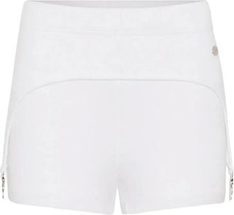 Jean Paul Gaultier Geribbelde katoenen shorts met jarretelgordel - Wit