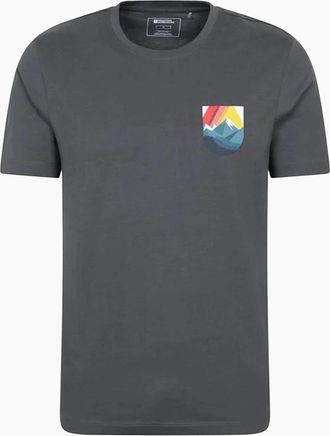 Mountain Warehouse Mens Mountain Warehouse Mens Lake District Short-Sleeved T-Shirt - Grey - Size: 34