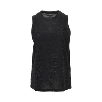 Emporio Armani Jersey top with strass Eagle motif Woman XS