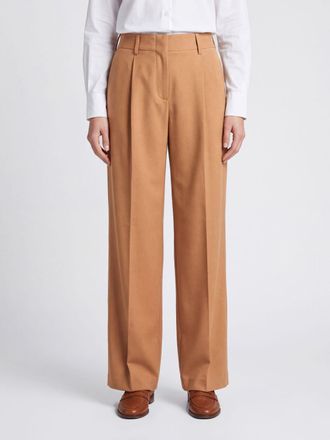 Herno Pantaloni palazzo in tessuto tecnico a vita alta con pince