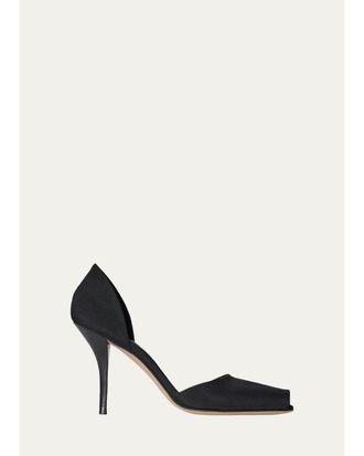 The Row 80mm Noor Satin dOrsay Peep-Toe Pumps