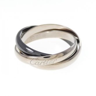 Cartier Black White White Gold (18K) Ceramic Band Ring (Pre-Owned)