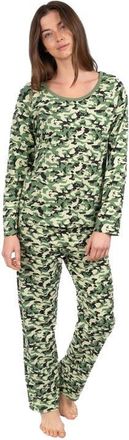 Leveret Womens Loose Fit Cotton Matching Family Holiday Pajamas, Classic & Geometric Patterns in Camouflage at Nordstrom, Size X-Small