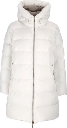 Moorer Klie-STP White Quilted Padded Short Jacket