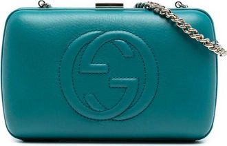 Gucci 2016-2025 Soho Wallet on Chain leren crossbodytas - Blauw