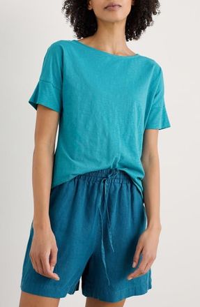 Seasalt Cornwall Bryher View Organic Cotton Shirt in Azurite at Nordstrom, Size 4 Us