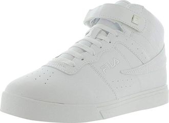 Fila Fila Mens Vulc 13 Mid Plus Fashion Sneakers, White, Microsuede, Rubber, 8.5 M
