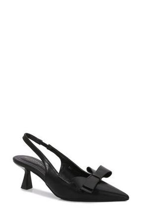 Berness Calliope Asymmetric Bow Slingback Pump in Black at Nordstrom Rack, Size 7.5