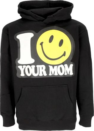 Market Smiley Hoodie - Heren - Hoodies - Zwart - L - Katoen - Hoodies & sweatvesten