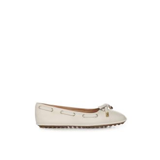 Tod's Tods, Ballerinas, female, White, Size: 6 1/2 US Ballerinas in Nappa Leather