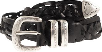 Alberto Luti gevlochten leren riem