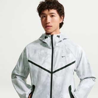 Nike Mens Tech Windrunner Dri-FIT Woven Full-Zip Jacket in Grey | IF1333-043