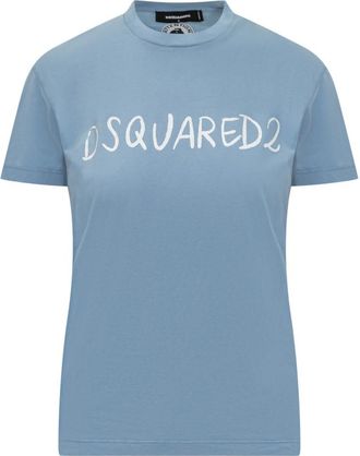 Dsquared2 Blue Logo Crew Neck T-Shirt