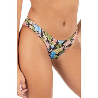 Hurley Miami Garden Reversible Bikini Bottoms in Mole at Nordstrom, Size X-Large