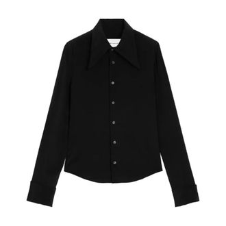 Ami Sharp Collar Adjusted Shirt - female - Ami Paris - Shirts - Black - XS - Blouses & Shirts
