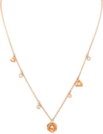 Piaget Rose 18k Rose Gold 0.38 CT Diamond Necklace
