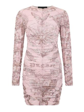 Philipp Plein Draped Mini Dress