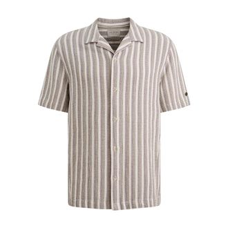 Cast Iron Short Sleeve Shirt Stripe new mesh - Heren - Overhemden - Veelkleurig - Maat: 2XL