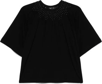 agnès b. crew-neck T-shirt - women - Elastane/Viscose - 2 - Black