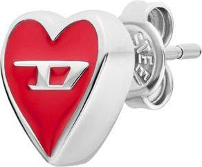 Diesel Stainless Steel Stud Earring - Earrings - Unisex - Silver