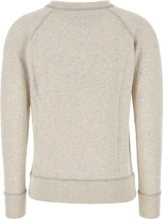 Isabel Marant Womens Millyny Sweatshirt Beige Ecru Cotton Polyester Bord Sweater