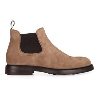 Doucal's Schoenen, Heren, Beige, 44 EU, Leer, Klassieke Suede Chelsea-laarzen
