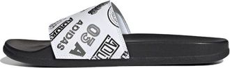 adidas Adilette Comfort Slide All Over Logos - White FZ1751