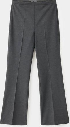Mango Pantaloni flare riga stirata grigio - Donna - 36 - MANGO